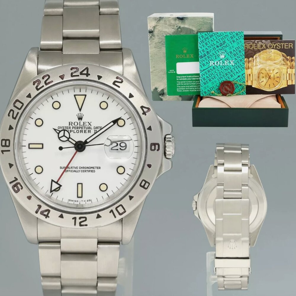 Rolex Explorer White GMT 40mm Watch With Box